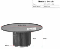 Koramangala Solid Wood Round Coffee Table Furniselan