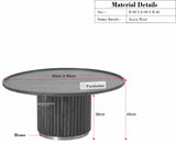 Koramangala Solid Wood Round Coffee Table - Coffee Table - Furniselan - Maple - Finish

