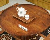 Koramangala Solid Wood Round Coffee Table - Coffee Table - Furniselan - Teak - Finish