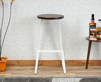 Kottayam Bar Stool Kitchen Stool Furniselan - White