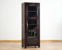 Kottayam Sheesham Wood Kitchen Crockery Cabinet One Door Furniselan - Grey-Finish