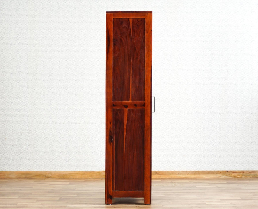 Kottayam Sheesham Wood Kitchen Crockery Cabinet One Door Furniselan - Maple-Finish