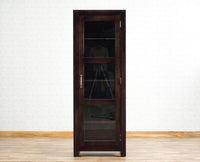 Kottayam Sheesham Wood Kitchen Crockery Cabinet One Door Furniselan - Grey-Finish