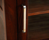 Kottayam Sheesham Wood Kitchen Crockery Cabinet One Door Furniselan - Maple-Finish