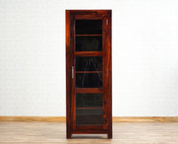 Kottayam Sheesham Wood Kitchen Crockery Cabinet One Door Furniselan - Maple-Finish