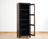 Kottayam Sheesham Wood Kitchen Crockery Cabinet One Door Furniselan - Grey-Finish