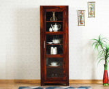 Kottayam Sheesham Wood Kitchen Crockery Cabinet One Door Furniselan - Maple-Finish