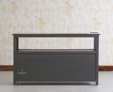 Kozhikode Sheesham Wood Three Door Kitchen Crockery Cabinet - Tv Cabinet - Furniselan - Slate-Grey