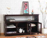 Kozhikode Sheesham Wood Three Door Kitchen Crockery Cabinet Furniselan - Grey-Finish