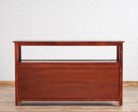 Kozhikode Sheesham Wood Three Door Kitchen Crockery Cabinet Furniselan - Maple-Finish