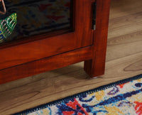 Kozhikode Sheesham Wood Three Door Kitchen Crockery Cabinet Furniselan - Maple-Finish