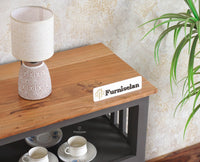 Kozhikode Sheesham Wood Three Door Kitchen Crockery Cabinet - Tv Cabinet - Furniselan - Slate-Grey