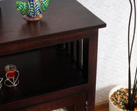 Kozhikode Sheesham Wood Three Door Kitchen Crockery Cabinet Furniselan - Grey-Finish