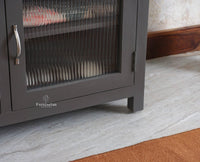 Kozhikode Sheesham Wood Three Door Kitchen Crockery Cabinet - Tv Cabinet - Furniselan - Slate-Grey