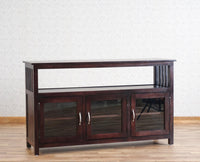 Kozhikode Sheesham Wood Three Door Kitchen Crockery Cabinet Furniselan - Grey-Finish