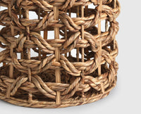 Lavander Woven Pouf – Modern Upholstered Dining Chair for Home & Café Natural Beige
