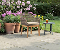 Leafy Outdoor Chair – Modern Upholstered Dining Chair for Home & Café Dark Brown