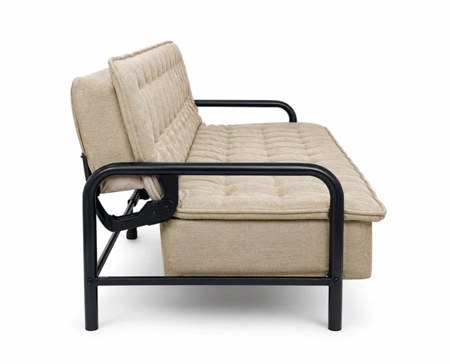 Lennox Tufted Convertible Sofa Bed -  Brown