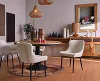 Loberona Dining Chair – Modern Upholstered Dining Chair for Home & Café White
