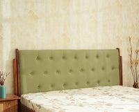 London Classic Wooden Queen Upholstered Bed Teak Finish