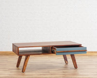 Louis Coffee Table one Drawer Furniselan - Teak-Finish