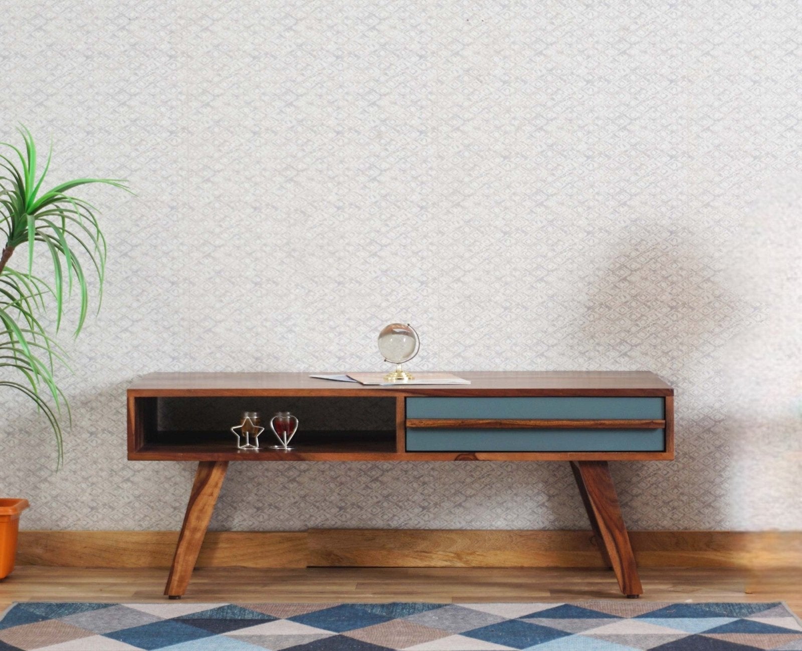 Louis Coffee Table one Drawer Furniselan - Teak-Finish
