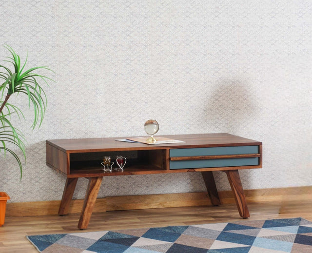Louis Coffee Table one Drawer Furniselan - Teak-Finish