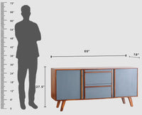 Louis Large Sideboard Cabinet - Sideboard - Furniselan - Mist-Blue