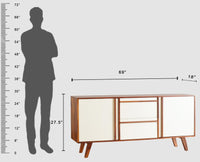 Louis Large Sideboard Cabinet - Sideboard - Furniselan - Frosty-White