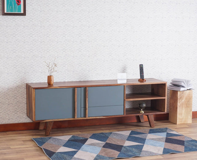 Louis TV Cabinet Unit - Tv Cabinet - Furniselan-Mist-Blue