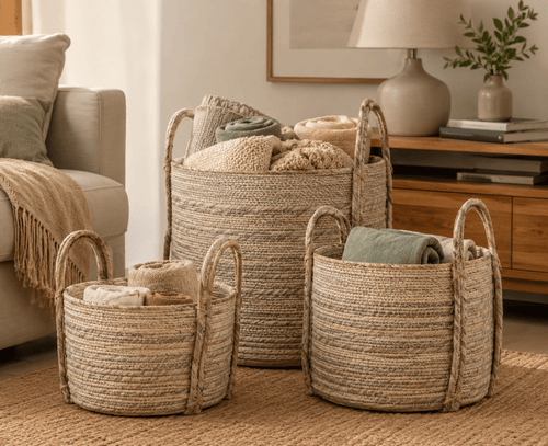 Lubrint Basket set of 3 Seagrass