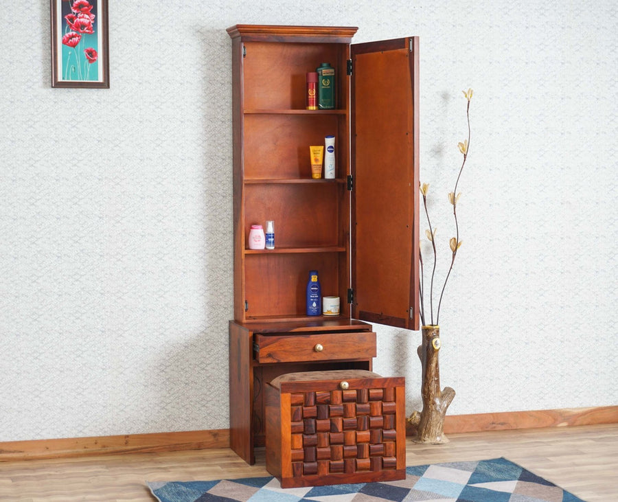 Lucknow Solid Wood Dressing Table Furniselan-Maple-Finish