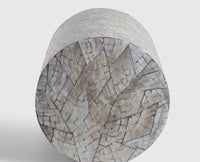 Luisa Table Round Accent Table Mother of Pearl