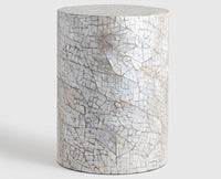 Luisa Table Round Accent Table Mother of Pearl
