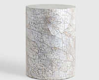 Luisa Table Round Accent Table Mother of Pearl
