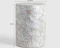 Luisa Table Round Accent Table Mother of Pearl