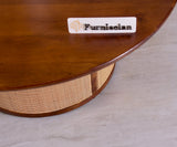 Luton Rattan Cane Wooden Round Coffee Table - Coffee Table - Furniselan - Brown-Finish