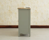 Maison Wooden Cane Premium Sideboard –  2 Drawer Storage Cabinet with Doors Cool Grey