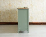 Maison Wooden Cane Premium Sideboard – Large 4 Drawer Storage Cabinet with Doors Furniselan Silt Green