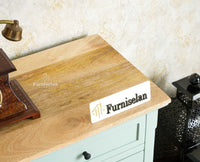 Maison Wooden Cane Premium Sideboard – Large 4 Drawer Storage Cabinet with Doors Furniselan Silt Green