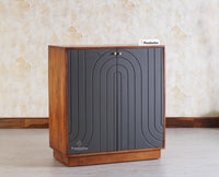 Malabar Two Door Multipurpose Wooden Sideboard Cabinet Furniselan - Slate-Grey