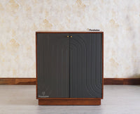 Malabar Two Door Multipurpose Wooden Sideboard Cabinet Furniselan - Slate-Grey