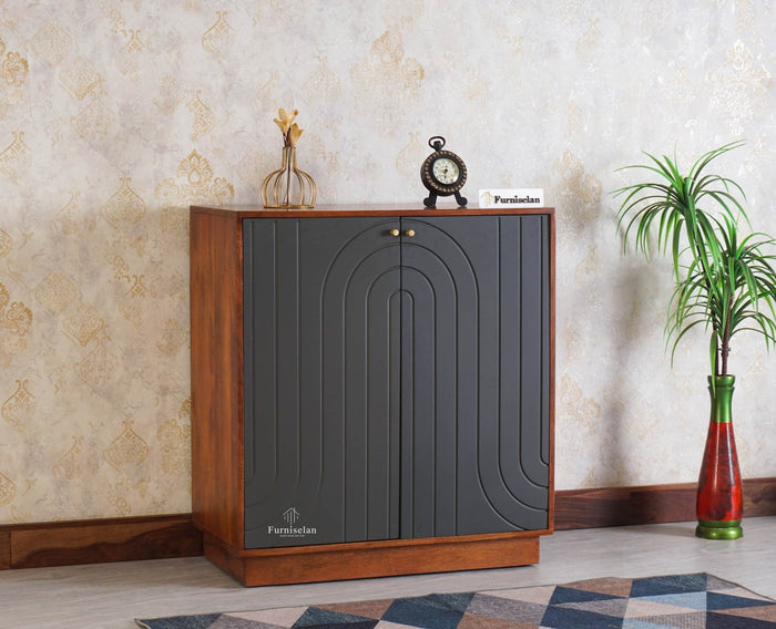 Malabar Two Door Multipurpose Wooden Sideboard Cabinet - Sideboard - Furniselan