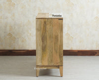 Manhattan Solid Wood Shoe Rack Two Door Furniselan Natural Finish