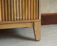 Manhattan Solid Wood Shoe Rack Two Door Furniselan Natural Finish