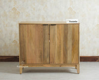 Manhattan Solid Wood Shoe Rack Two Door Furniselan Natural Finish