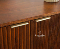 Manhattan Solid Wood Shoe Rack Two Door Furniselan Brown Finish