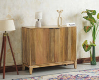 Manhattan Solid Wood Shoe Rack Two Door Furniselan Natural Finish