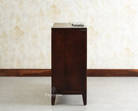 Manhattan Solid Wood Shoe Rack Two Door Furniselan Grey Finish