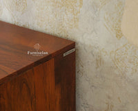 Manhattan Solid Wood Shoe Rack Two Door Furniselan Brown Finish